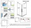Radaway Furo SL Brushed GunMetal KDD kabina 100x90cm szczotkowany grafit 10305100-92-01L/10305090-92-01R